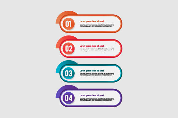 Abstract Set Infographic Banner for Graphic Templates