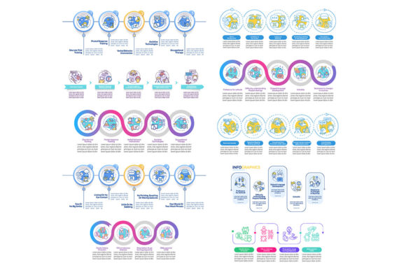 ASD Diagnosis Vector Infographic Set for Local Business Branding