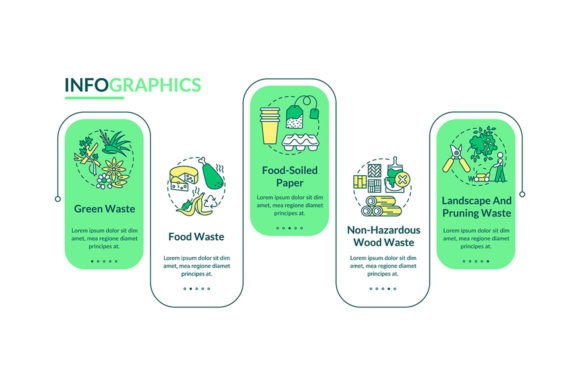 Biodegradable Waste Vector Infographic - Graphic Templates for Eco-Friendly Designs