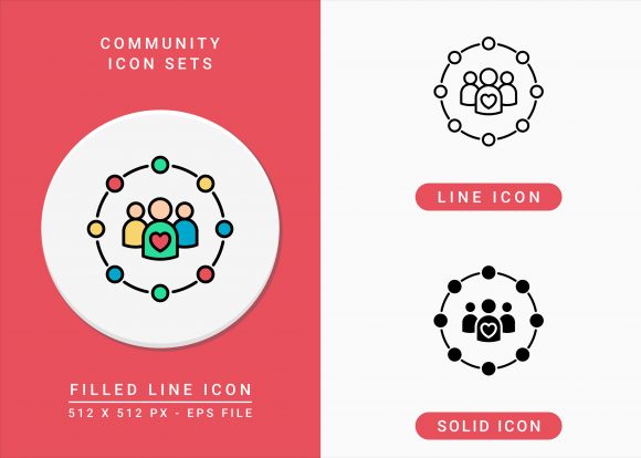 Community Icons Set: A Modern Graphic Asset for Web and Editorial Design