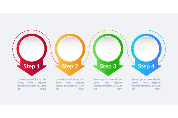 Company Future Path Vector Infographic for Small Business Branding