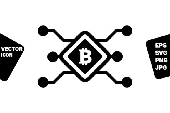 Cryptocurrency Icon Bitcoin Vector for Graphics and Icons
