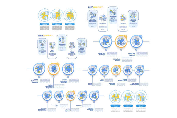 Digital Twin Characteristics Infographic Graphics