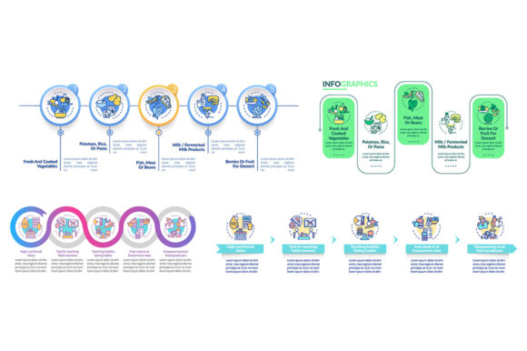 Healthy School Meal Infographic Template for Graphic Templates