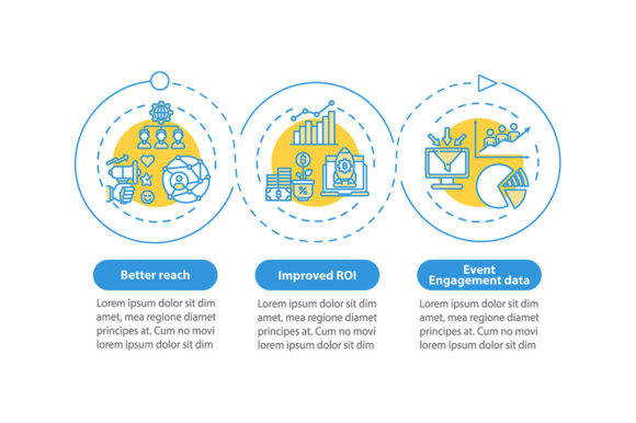 Hybrid Event Benefits Vector Infographic