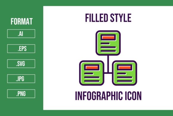 Infographic Filled Icon for Digital and Print Products