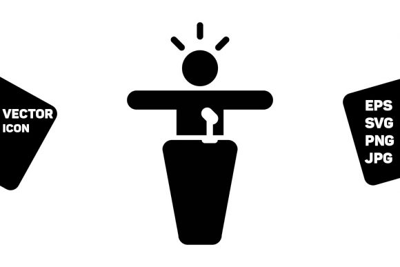 Lecturer Icon Vector Person Speaking - A Versatile Graphic Asset