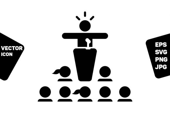 Public Speaking Icon Vector Person: A Versatile Graphic Asset for Content Publishers